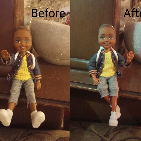 Ultra Rare! Ooak Barbie Chelsea Boy AA Hybrid Posable doll Articulated body! - Picture 3 of 3